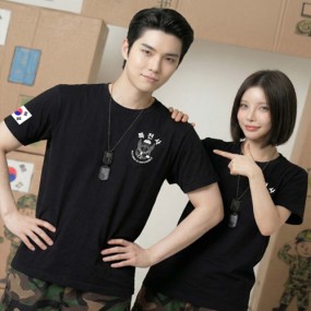 특전사 블랙 면티셔츠